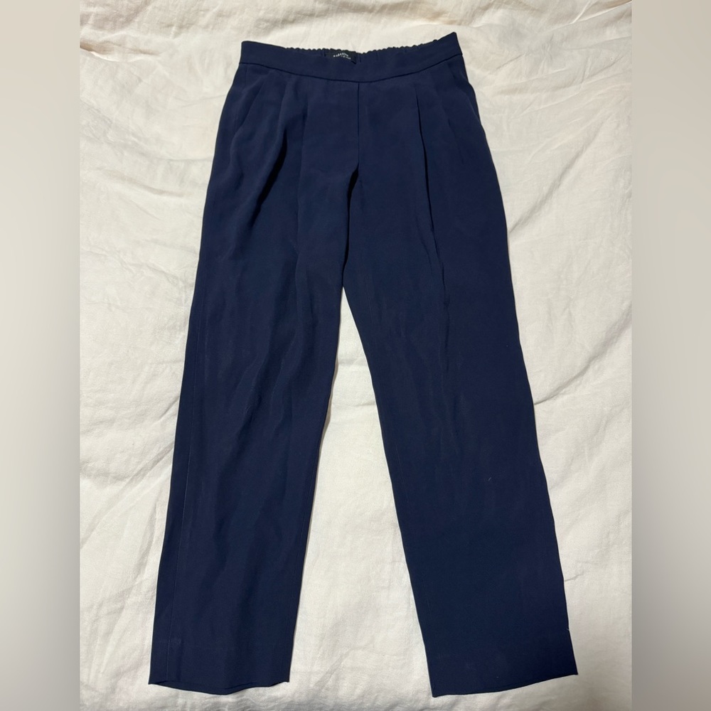 Aritzia Babaton Crepe Trousers Pants Navy